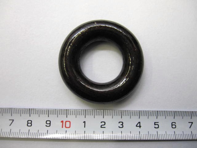 木製リング黒ニス塗り