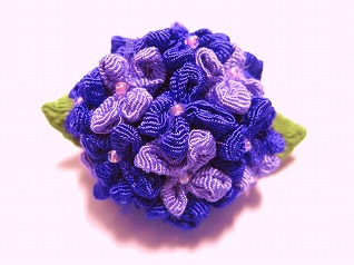 紫陽花(あじさい)のブローチ