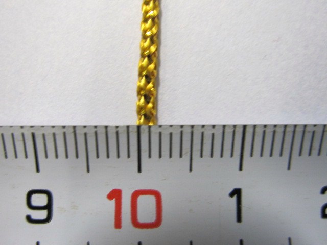 メタリックひも　サイズ